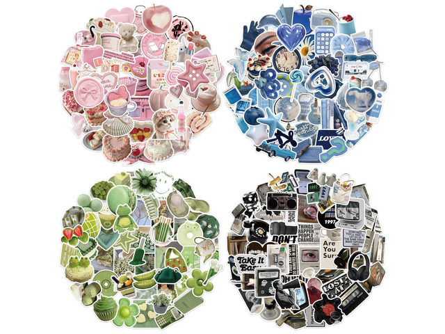 400 PCS Cute Stickers,Aesthetic Motivational and Inspirational Stickers for Adults, Teens, Laptops, Water Bottles, Journals, INS Style Summer...
