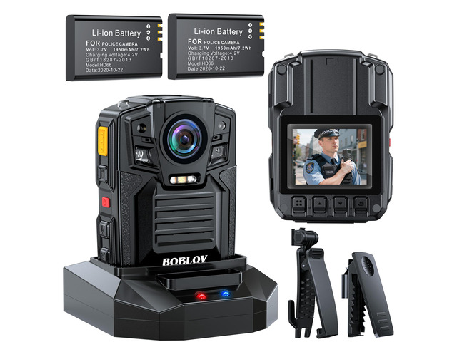 D7 2K Body Camera,256G GPS 2 * 1950mAh Batteries with Charging Dock, IP67 Waterproof, Body Camera with Audio and Video Recording, 170° Wide-Angle,...