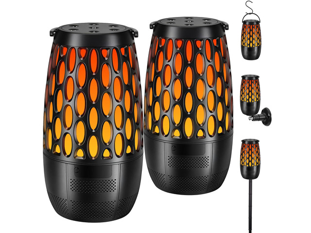 Upgraded Outdoor Bluetooth Speakers Waterproof, 10 Watt Surround HD Sound Multi-Sync Auto-Pairing up to 100 Speakers, Cool Gadgets Gifts for Men,...