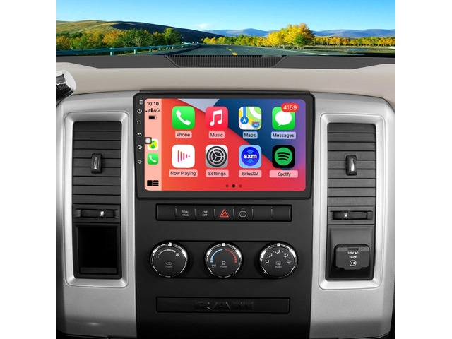 for Dodge RAM 1500 2500 3500 Radio Upgrade 2009 2010 2011 2012,Android Stereo Replacement,QLED Touch Screen,8core CPU,Wireless carplay Android...