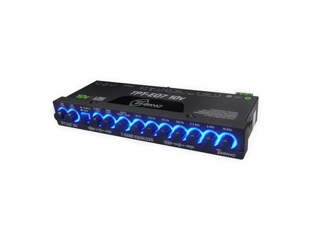 7 band equalizer TPT-EQ7 10V High Voltage Line Driver 6 Channel RCA Output and Subwoofer Control and Crossover 1/2 Din Graphic Car Audio Eq with...