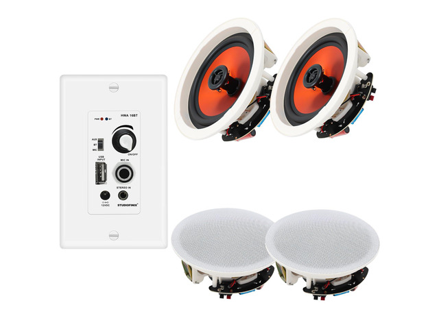 6.5 Inch Bluetooth Ceiling Speakers,600W 2-Way System with Wall Amplifier,for Home Theater, Living Room,Office,Kichten,Study Room,Basement,Covered...