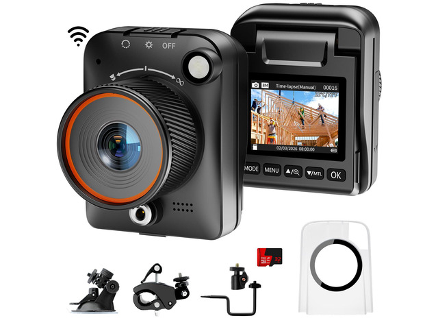 Time Lapse Camera WiFi Construction Outdoor 4k Timelapse Camera Captures Plant Growth,City Traffic,Gifts Idea,Nature,Weather Records,110°Angle...