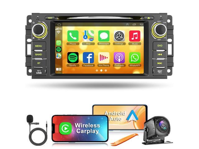 Car Radio with CD/DVD Player for Dodge RAM 1500 2500 3500 (2009-2012), for Jeep Wrangle/Unlimited (2007-2015), 7 Inch Touch Screen Car Stereo with...