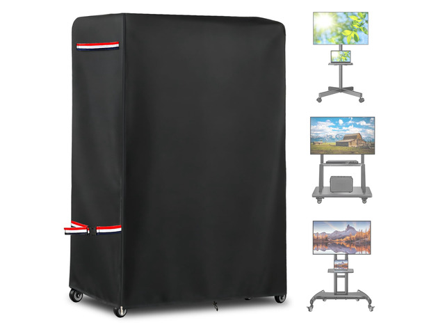 Outdoor TV Cover 48 Inch Weatherproof,With Zipper 600 Heavy-Duty Waterproof Dustproof Outdoor TV Stand Covers For Mobile TV Carts With Floor Stand...