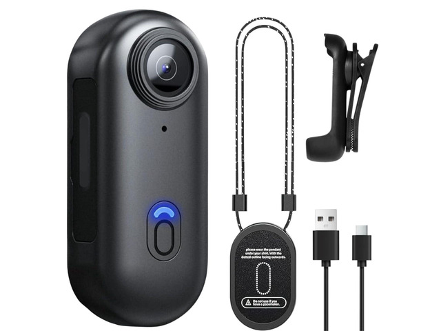 Body Camera with Audio, Action Camara with 360° Rotatable Clip for Sports, WiFi Thumb-Sized Bodycam for Biking, Traveling, Motorcycle, Clipcam...