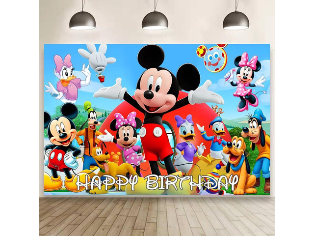 Wall Decor Backdrop for Birthday Decorations Birthday Banner for Kids Party Supplies (5x3ft)