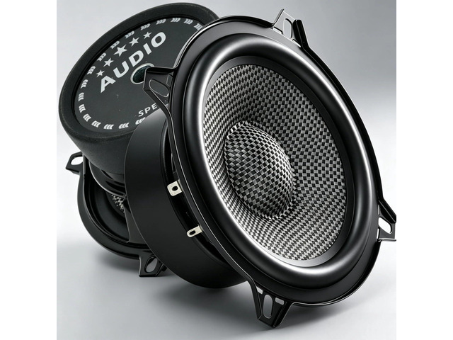 5.25 Inch Car Speakers 600W, 4 Ohm Mid-Bass Audio Speaker with Carbon Fiber Cone, High Sensitivity, Easy Installation Professional High-End Auto...