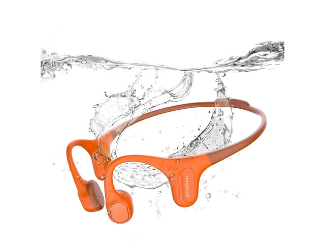 Run Plus Bone Conduction Headphones, IP68 Waterproof, 32GB MP3 8H Playtime Open-Ear Bluetooth 5.2, Deep Bass, Secure Fit for Running Swimming &...