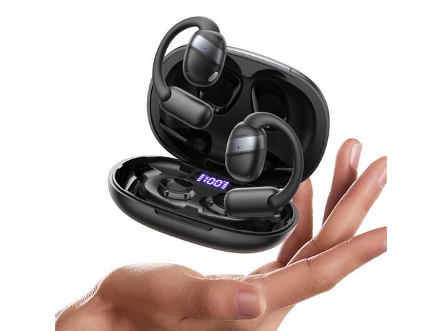 JOYROOM Open-Ear Wireless Earbuds Bluetooth 5.4 Headphones Sport IPX4 Waterproof Ear Buds for During Running/Workout Black