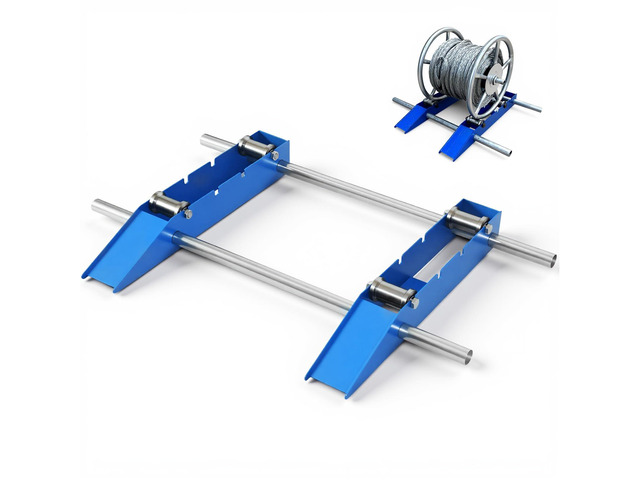 Cable Drum Roller, Heavy Duty Cable Caddy,Wire Unwinder Dispenser, Double Rail Wire Stand for Drum Reel Max 39.4in Width, 2 Ton
