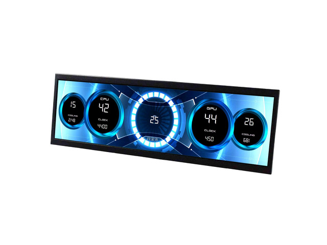 14.5'' 2560x720 2K IPS Monitor PC Case Screen Stretched Bar LCD for Computer PC Case GPU CPU Secondary Display,Supports Type C Video Input