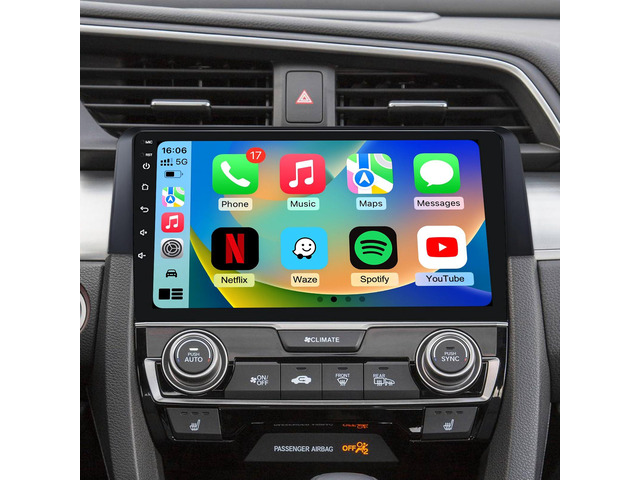 4G+64GB Android 13 Car Radio Stereo for Honda Civic 2016-2021, 9' Touch Screen Head Unit with Android 13/CarPlay/Android Auto/GPS...