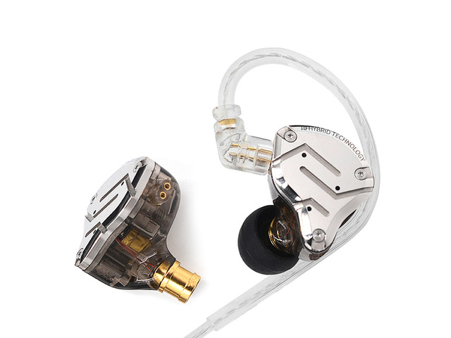 KZ ZS10 Pro in Ear Monitor, 4BA+1DD Hybrid Driver IEM Earphones, HiFi Gaming Earbuds with Stainless Steel Faceplate, in Ear Headphone for Musician...