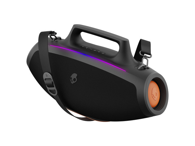 Barrel Bluetooth Boombox Speaker Water-Resistant Wireless Portable Speaker, with LED Lightshow Mode, 12 Hour Battery, Multi-Link, & USB-C & USB-A...