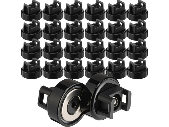 24 Pieces Magnet Zip Tie Mount 22 mm Heavy-duty Magnetic Zip Tie Mounts 22LBS Strong Multipurpose Wire Cable Holder Mount for Home Office Wire...