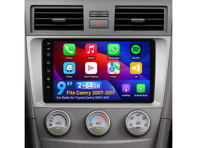 64GB Car Stereo Radio for Toyota Camry 2007 2008 2009 2010 2011, 9 Inch Android Touchscreen Head Unit with Wireless CarPlay & Android Auto,...
