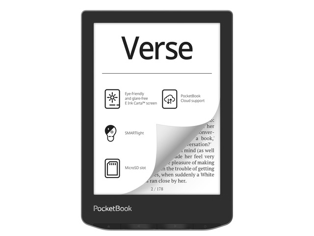 Verse E-Readers Eye-Friendly 6'' E-Ink Carta HD Touchscreen Adjustable SMARTlight Up to 1 Month of Battery Life WiFi & Memory Card Slot ...