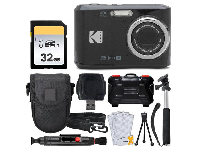 Kodak PIXPRO FZ45 Digital Camera, 32GB Memory Card, Point and Shoot Camera Case, Extendable Monopod, Lens Cleaning Pen, LCD Screen Protectors,... Kodak PIXPRO FZ45 Digital Camera, 32GB Memory Card, Point and Shoot Camera Case, Extendable Monopod, Lens Cleaning Pen, LCD Screen Protectors,...