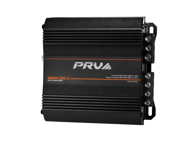 MDX1200.2 2 Ohm Mini 2 Channel Car Audio Amplifier 2X 600 Watts RMS at 2 Ohm - Bridged 1CH 1200 Watt at 4 Ohm for Powersports, Motorcycles, ATV,...