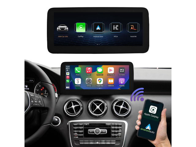 10.25' CarPlay Screen for Mercedes-Benz CLA GLA with NTG4.5 NTG4.7 Linux HD Screen, Car Stereo Touchscreen for Mercedes C117 X117 X156 2013-2015,...
