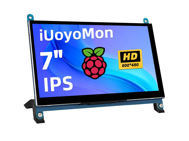 7 Inch Screen for Raspberry Pi, 1024×600 IPS HDMI Capacitive Screen LCD Display, Mini Portable Monitor Compatible with Raspberry Pi 5/4/3 BB Black...