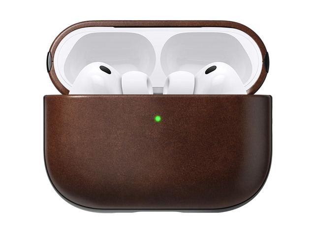 Airpods Pro 3 Case in Rustic Brown Horween Leather, AirPods Pro 3rd gen Case Cover, Compatible with AirPods Pro Case 3rd, Case Cover, Qi and...