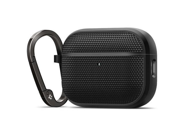 Classic Fit Designed for AirPods Pro 3 Case (2025) Premium Fabric with Inner Suede Lining, Carabiner Included, Wireless Charging Compatible - Black