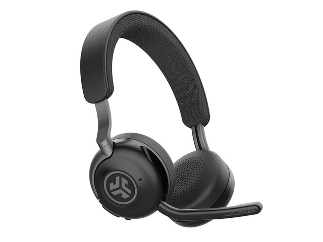 Epic Work ANC Wireless on-Ear Headset with Microphone, smart Noise Cancellation, multipoint Connect, Charging hub, Black