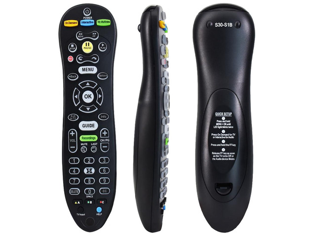 S30 S30-S1B Remote for AT & T U-Verse Receiver S30 Remote Replacement with U-Verse Receiver Cable Box ISB7005 ISB7000, Remote with Backlit Function