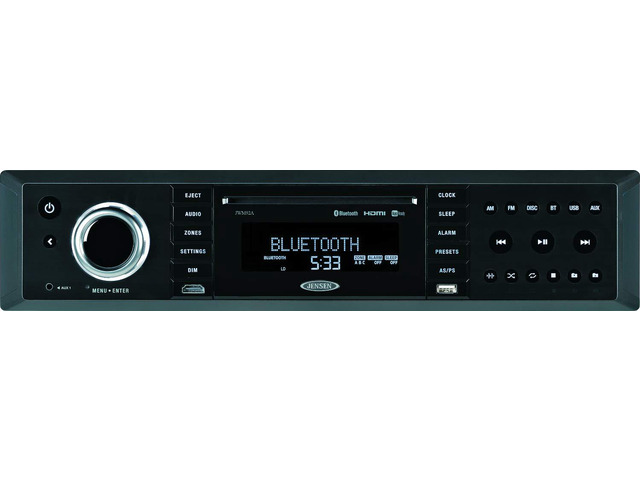 JWM92A 3-Speaker Zones Slimline Theater-Style DVD USB AUX HDMI App Ready Bluetooth Wallmount Stereo, Speaker Output 20X 8 Watt, Plays:...