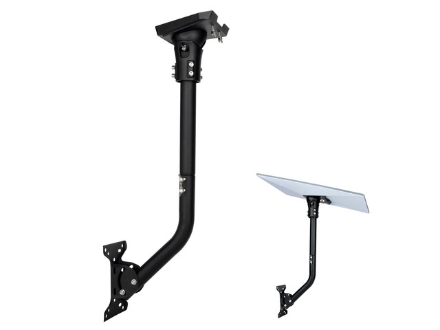 Wall Pole Mounting Kit for Starlink Standard 4/4X/Gen 3 Dish,Black Pole Mount with Adjustable Pipe Adapter for Starlink Standard 4/4X Dish,...