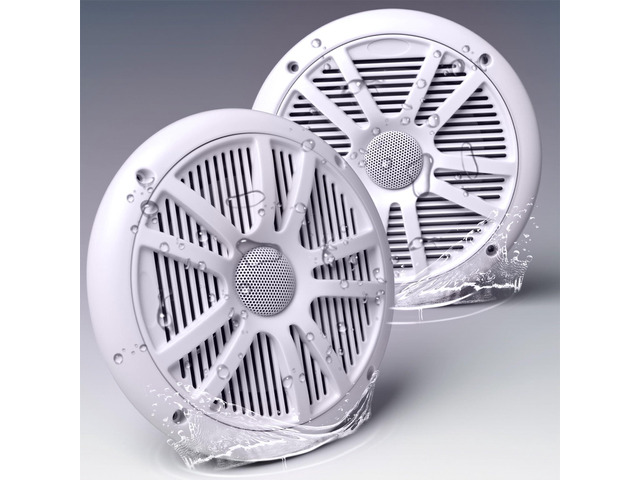 800W 6.5 Inch Marine Speakers - 2 Way Waterproof UV Weather Resistant Outdoor Stereo Sound System, High-Fidelity Audio for Boats, RVs, Cars, Golf...