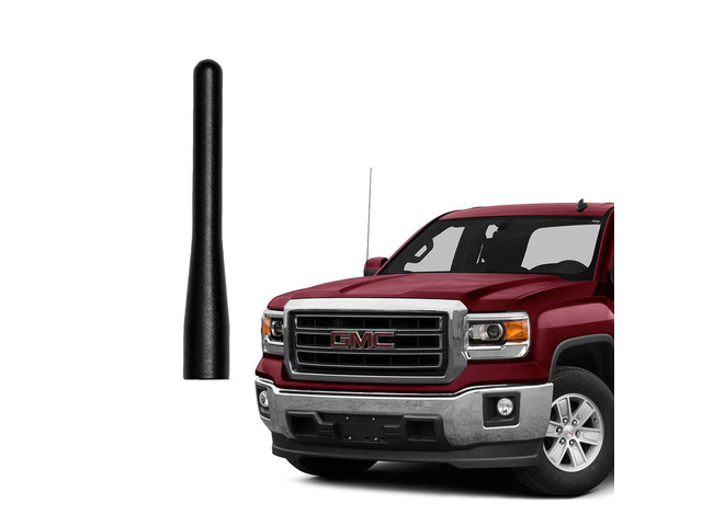 GM Truck Short Antenna, Compatible with 1999-2026 Chevy Silverado/GMC Sierra 1500 2500 3500 Truck Pickup Direct Replacement Antenna Rod, Matte...