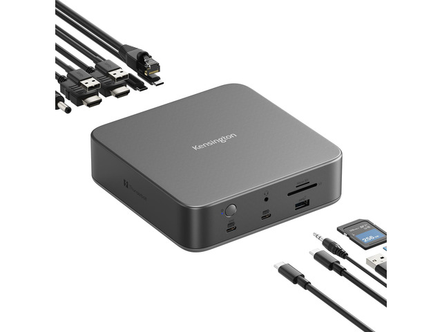 SD5010T5 Thunderbolt 5 Docking Station with 140W PD, Up to Three 4K 60Hz Displays, 13 Ports, 2 x HDMI, 2 x TB5, SD & Micro SD 4.0 Slots, 2.5Gbps...