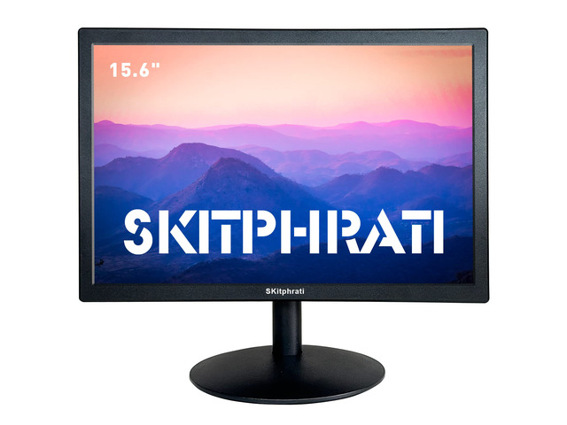 15.6 Inch Small PC Monitor, FHD VA 1080P Desktop Display with 1920x1080 99% sRGB HDMI VGA Ports, 2 Hole Mounting, LED Monitor for PC, Laptop and...