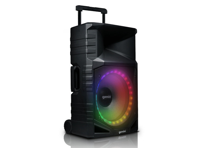 15' Bluetooth Party Tower Speaker, 1400 Watts (GXP-T1500) Battery party tower, up to 24 hr - IPX4 weatherproof, wheels - Bluetooth, mic, guitar -...