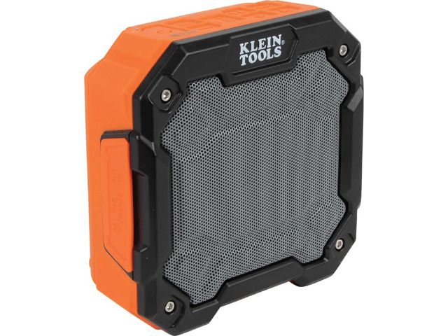 AEPJS3 Bluetooth Jobsite Speaker with Magnet and Hook, 20-Hr Run Time, Charge Via USB A or C, Pair Multiple Speakers via Broadcast, Hands Free Capable
