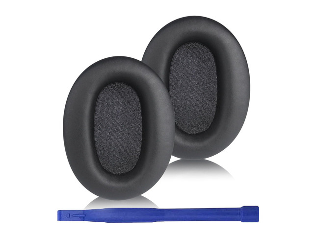Replacement Ear Pads for Sony WH-CH720N, WH-CH710N - Black Softer Protein Leather & High-Density Memory Foam Earpads for Sony Headphones