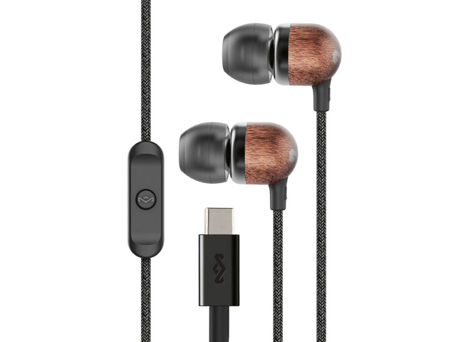 House of Smile Jamaica USB-C Wired Earbuds with Microphone, in-Ear Headphones, 9.2mm Driver, Tangle-Resistant Cable, Plug-and-Play Earphones for...