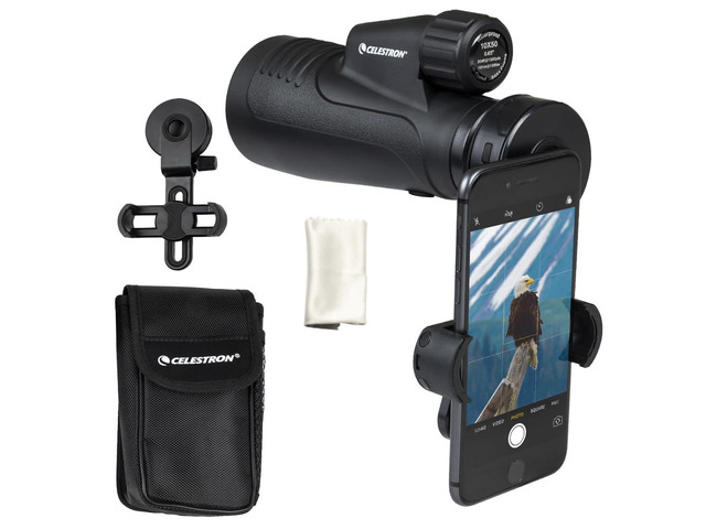 Outland X 10x50 Monocular Includes Smartphone Adapter Large 50mm Objective Lens Multi-Coated Optics BaK-4 Prism Waterproof & Fogproof Tripod...