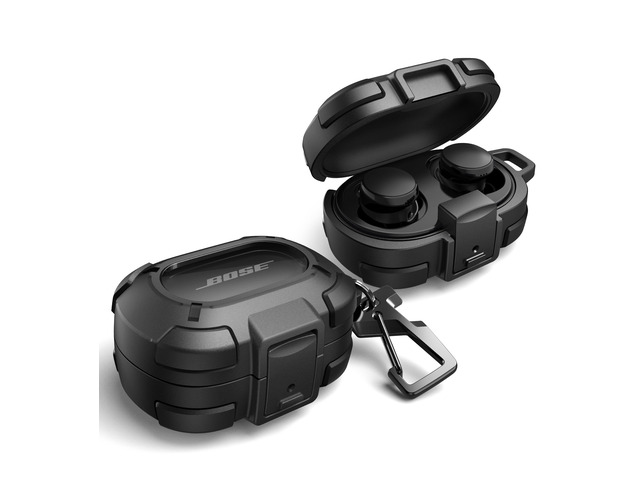 for Bose QuietComfort Earbuds Protective Case with Drop-Proof Lock, Shockproof Rugged Bumper Cover with Carabiner & Keyring for Bose QuietComfort...