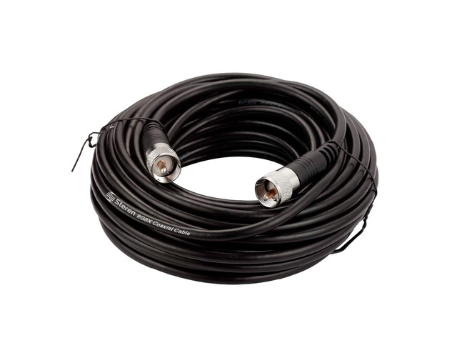 RG8X Coaxial Cable 50 ft, CB Coax Cable with PL259 UHF Connectors, Male to Male Low Loss 50 Ohm for HAM Radio, LMR400, Antenna Analyzer