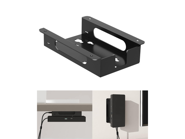 Metal Mount for Dell Docking Station Under Desk and Wall Mount for Dell UD22 WD19 WD19S WD22TB4 WD19TBS WD25 SD25 Series Dock & Power Adapter...