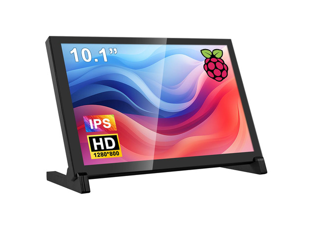 10.1' IPS LCD Capacitive Touchscreen Monitor HDMI Display 1280x800 for Raspberry Pi 5/4/3B+ Xbox PS4 Windows 7/8/10