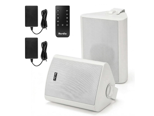 6.5' 400W Outdoor Bluetooth Speakers, IPX5 Waterproof Rating and Be Able to Wireless Multi-Connection Up to 20 Units for Patio/Porch/Balcony...