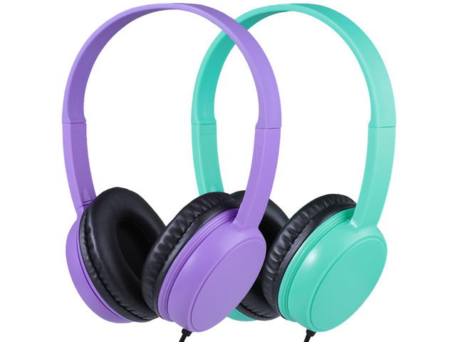 2 Pack Kids Headphones for School Classroom Students, Class Set On Ear Comfy Wired Headset for Children Boys Girls Teens Toddler, Stereo Sound...