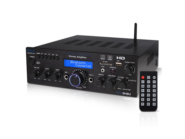 Wireless Bluetooth Home Stereo Amplifier - Multi-Channel 200 Watt Power Amplifier Home Audio Receiver System w/HDMI, Optical/Phono/Coaxial, FM...