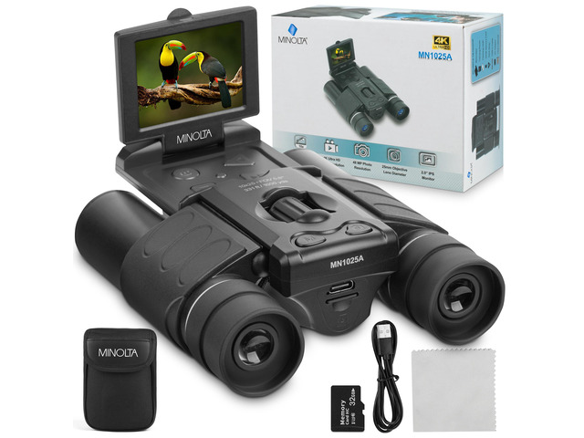 10x25 Digital Binoculars - 4K UHD Video Camera, 48MP Photo, 8X Digital Zoom, IPS Anti-Glare Screen, Fog-Resistant Optics, Compact, Ideal for...