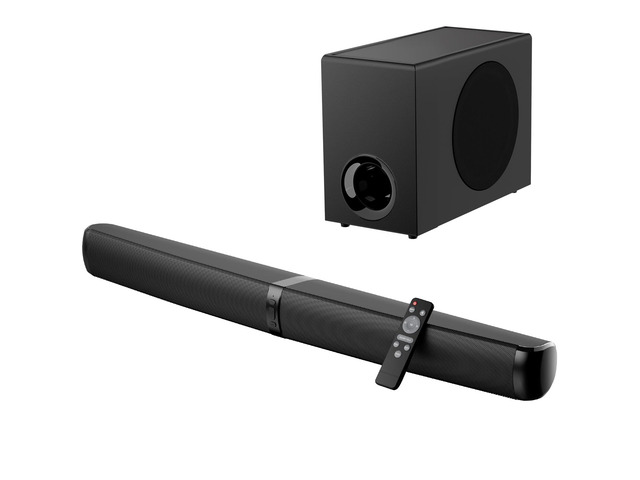Sound Bar with Subwoofer, Soundbar for TV Speaker Sonicwave 2.1 CH 120W Detachable 2-in-1 Home Audio System with DSP Bluetooth 5.3 Soundbar,...